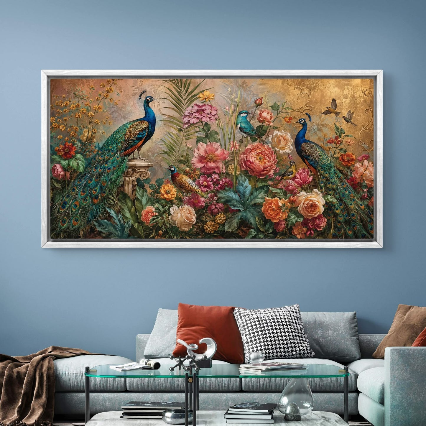 Peacock Premium Canvas Painting - Buy Online | Decor By Neon