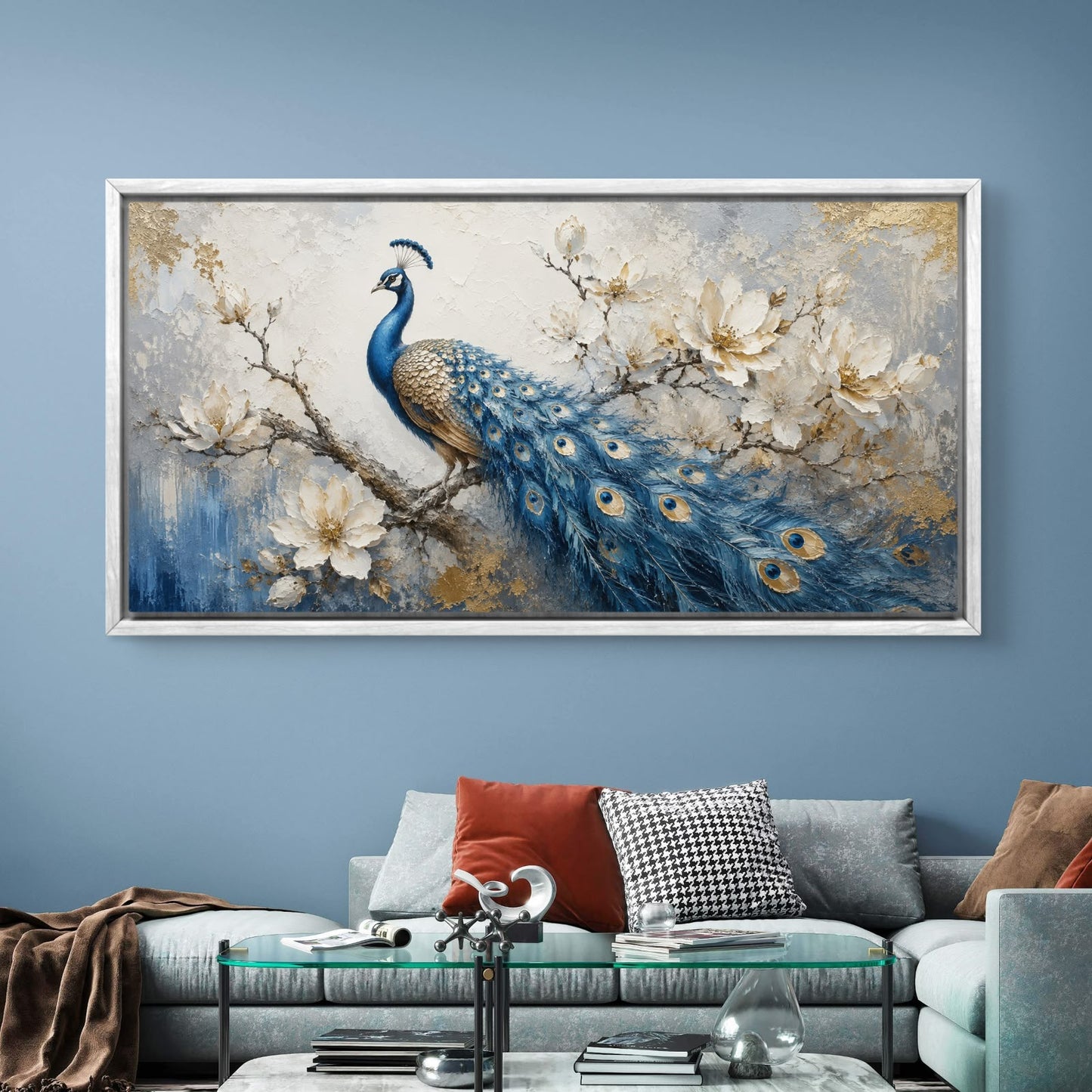 Peacock Premium Canvas Painting - Buy Online | Decor By Neon