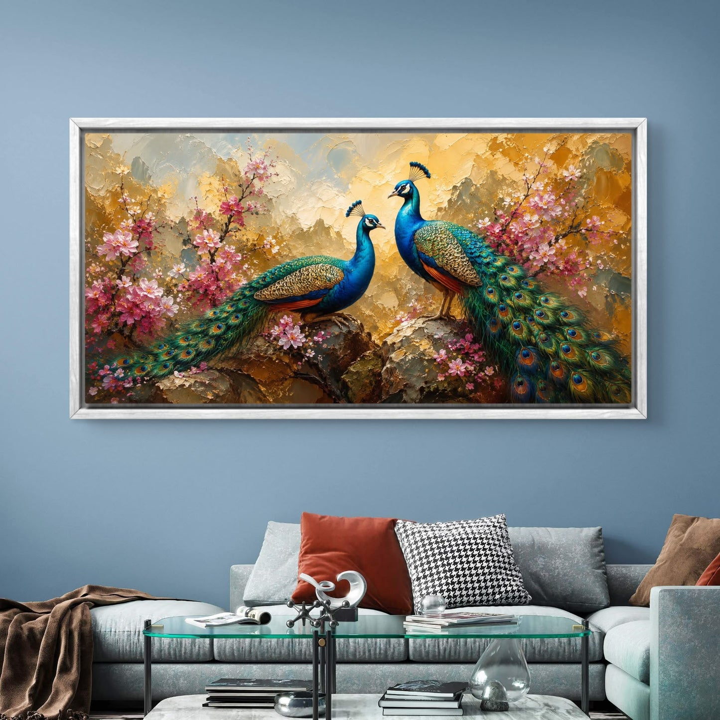 Peacock Premium Canvas Painting - Buy Online | Decor By Neon