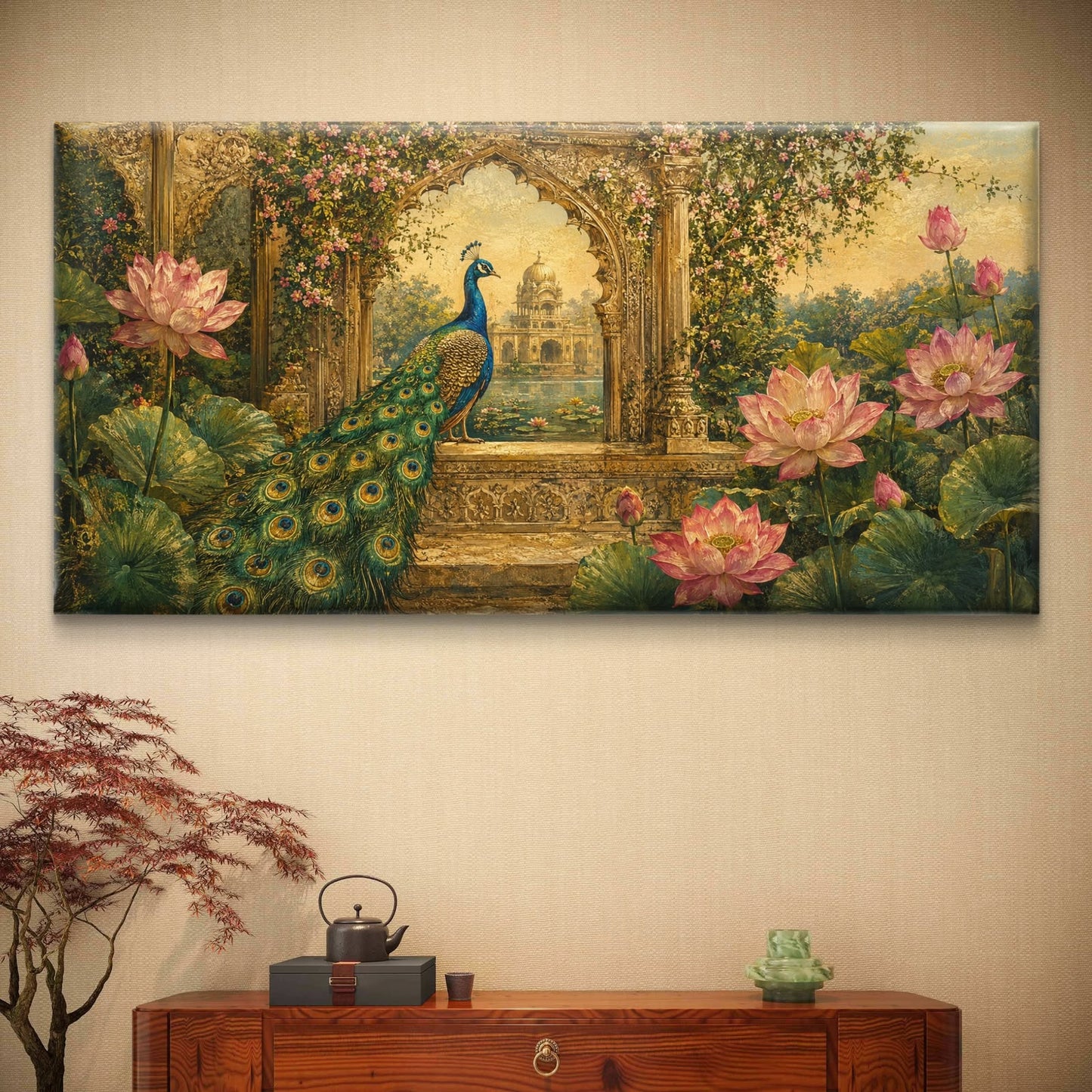 Peacock Premium Canvas Painting - Buy Online | Decor By Neon