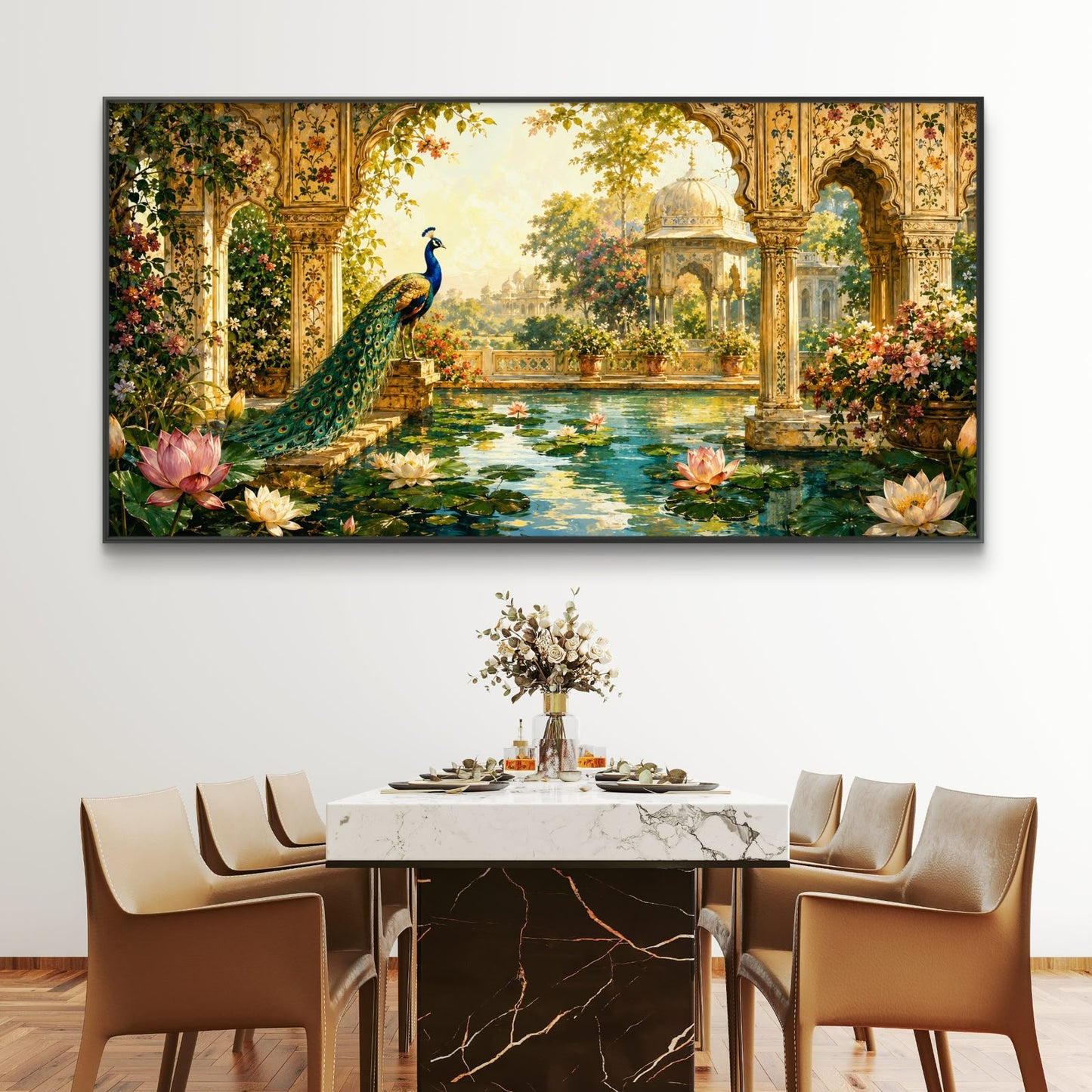 Peacock Premium Canvas Painting - Buy Online | Decor By Neon