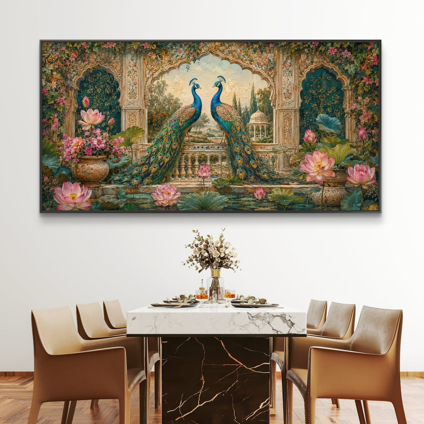 Peacock Premium Canvas Painting - Buy Online | Decor By Neon