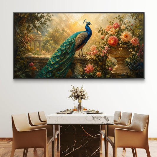 Peacock Premium Canvas Painting - Canvas Wall Art | Decor By Neon