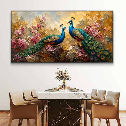 Peacock Premium Canvas Painting - Canvas Wall Art | Decor By Neon