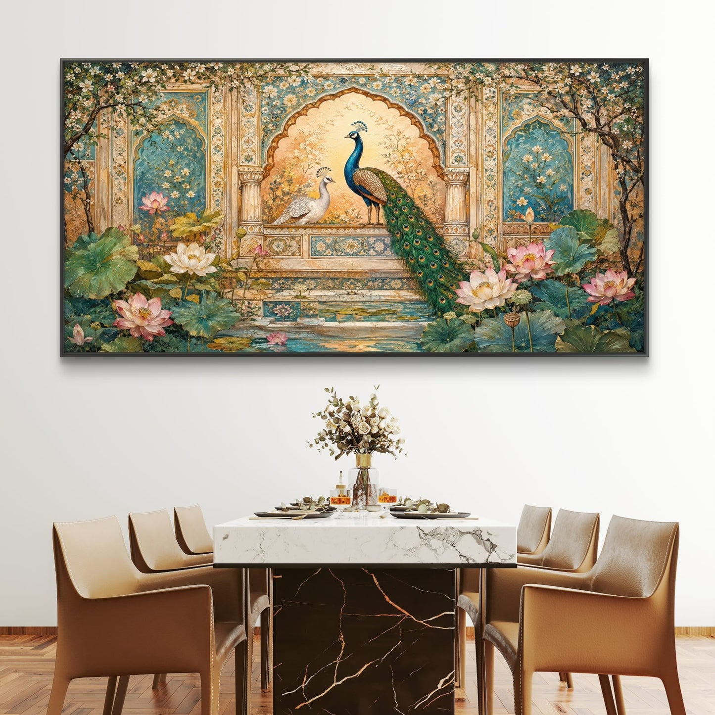 Peacock Premium Canvas Painting - Buy Online | Decor By Neon