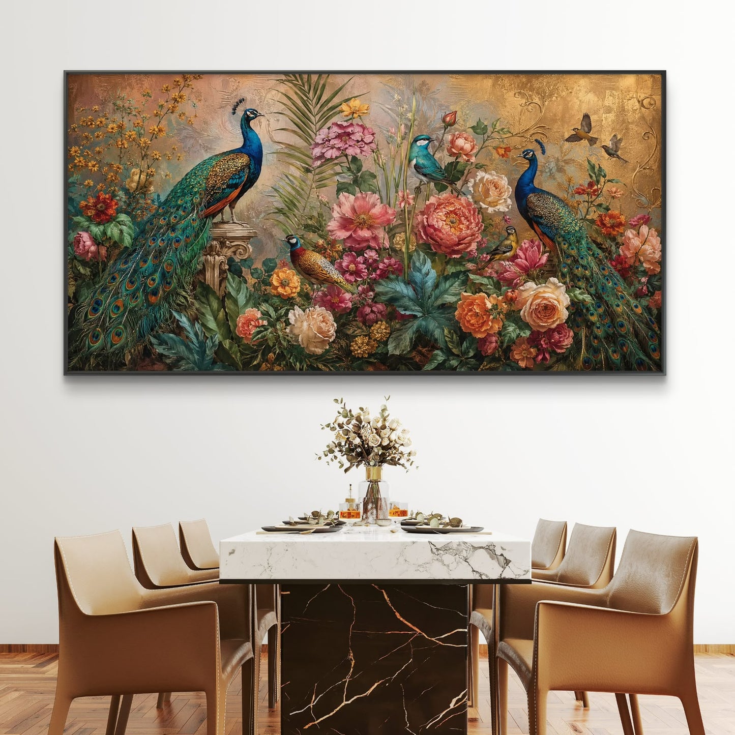 Peacock Premium Canvas Painting - Buy Online | Decor By Neon