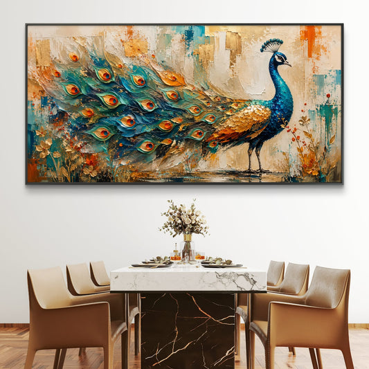 Peacock Premium Canvas Painting - Canvas Wall Art | Decor By Neon