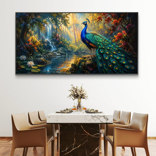 Peacock Premium Canvas Painting - Canvas Wall Art | Decor By Neon