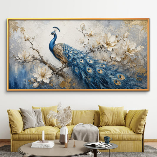 Peacock Premium Canvas Painting - Premium Wall Art | Decor By Neon