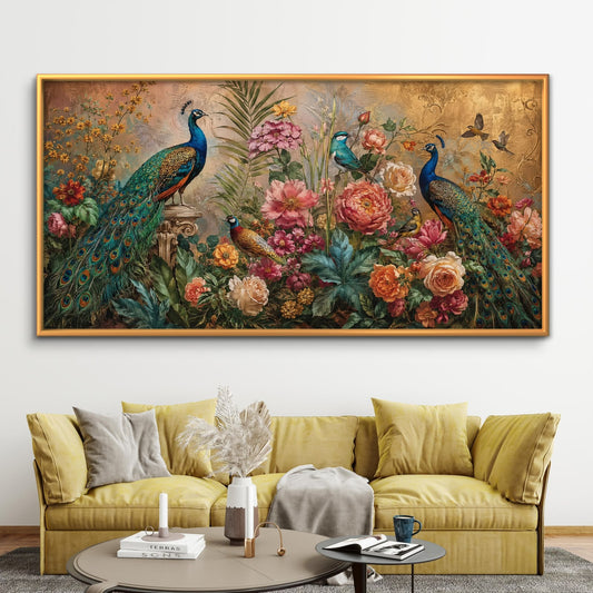Peacock Premium Canvas Painting - Premium Wall Art | Decor By Neon