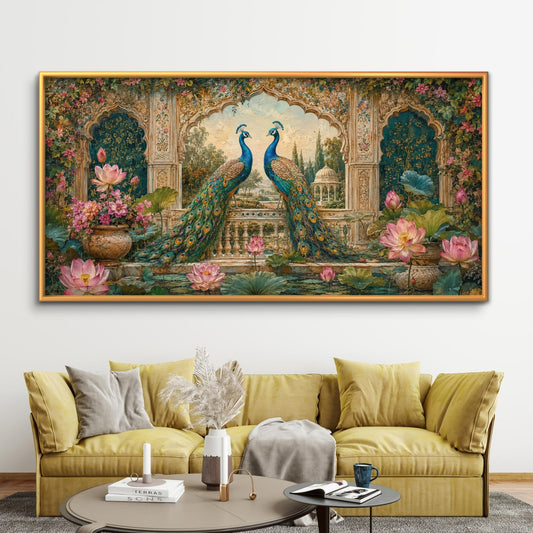 Peacock Premium Canvas Painting - Premium Wall Art | Decor By Neon