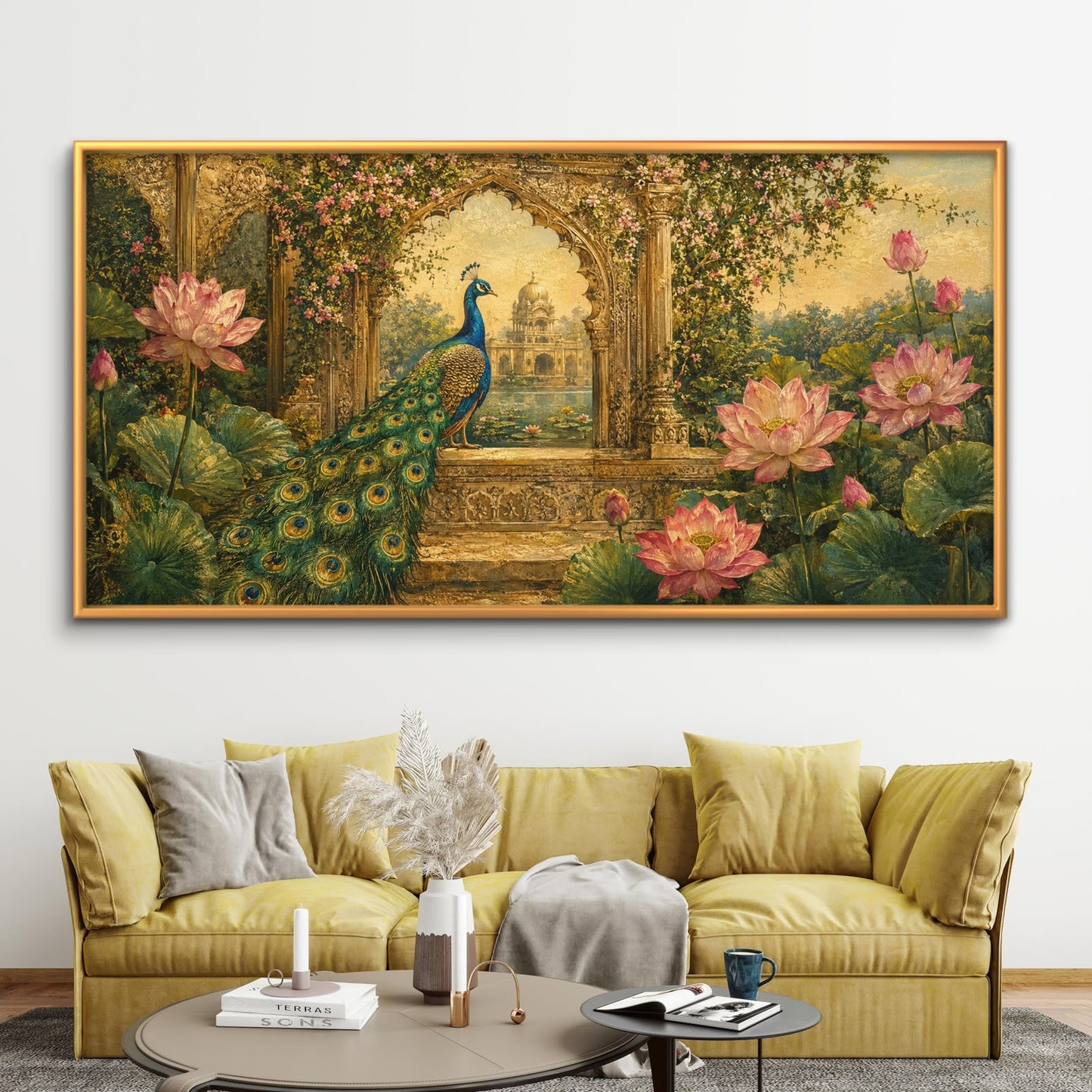 Peacock Premium Canvas Painting - Buy Online | Decor By Neon