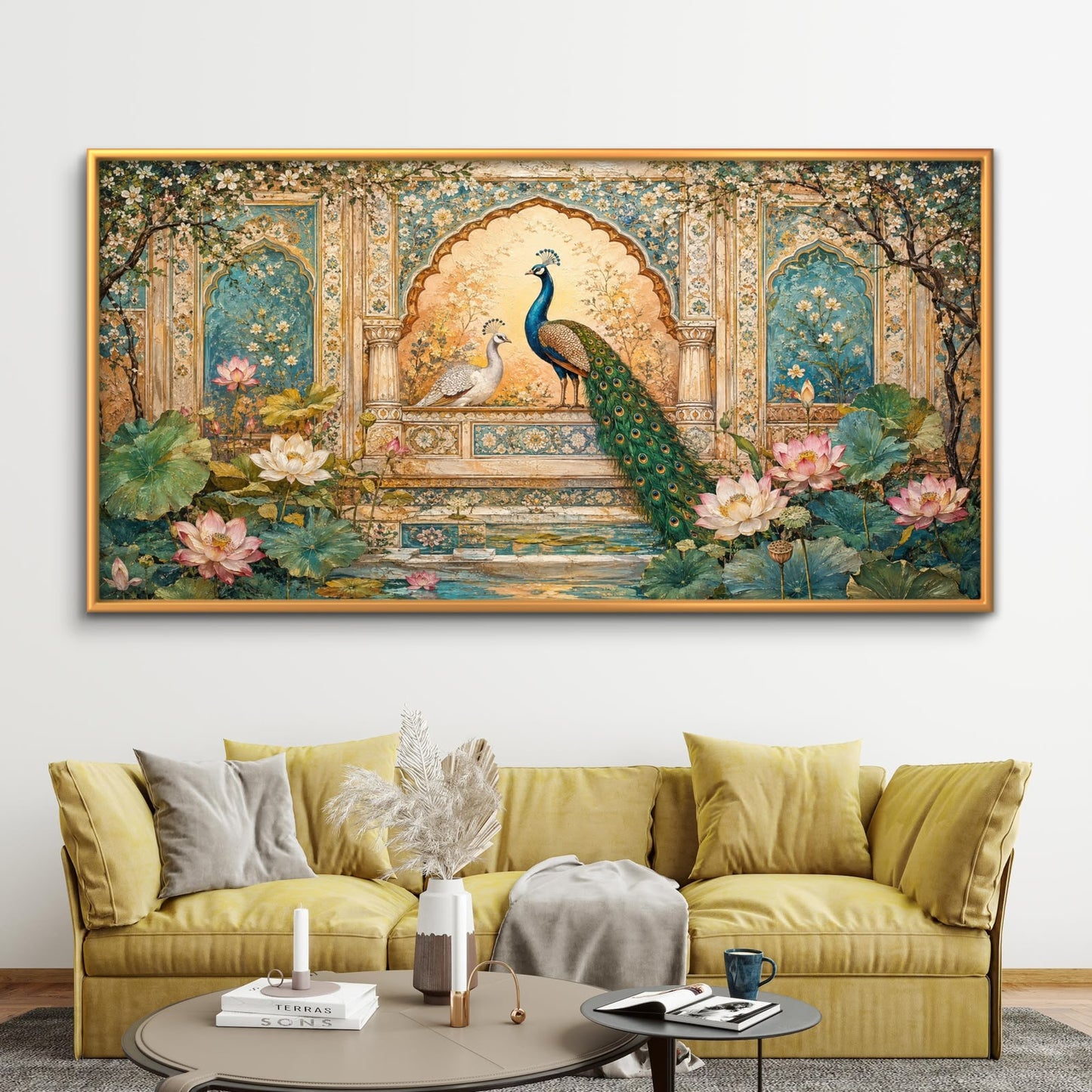 Peacock Premium Canvas Painting - Buy Online | Decor By Neon