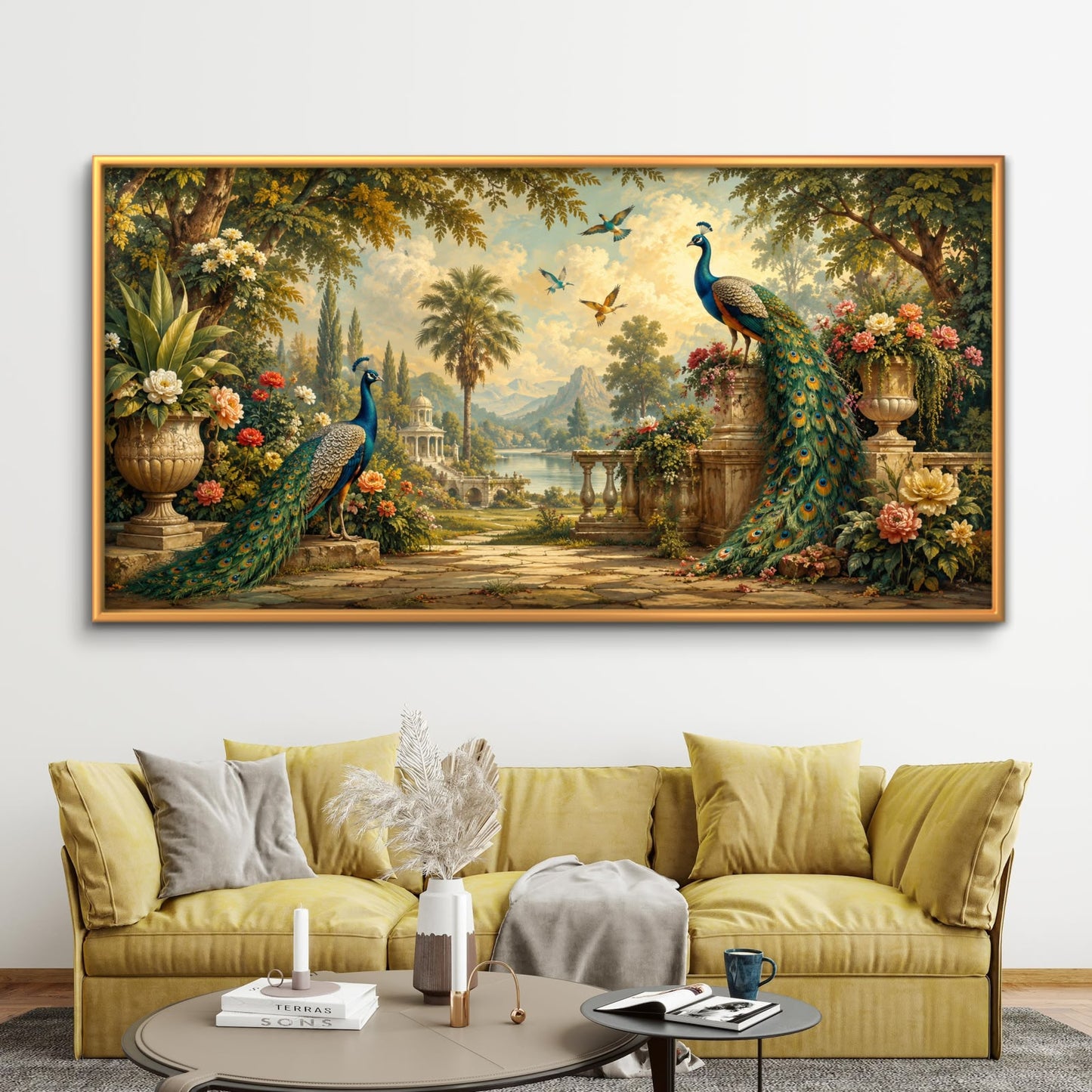 Peacock Premium Canvas Painting - Buy Online | Decor By Neon