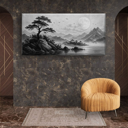 Minimalist Monochrome Premium Canvas Painting
