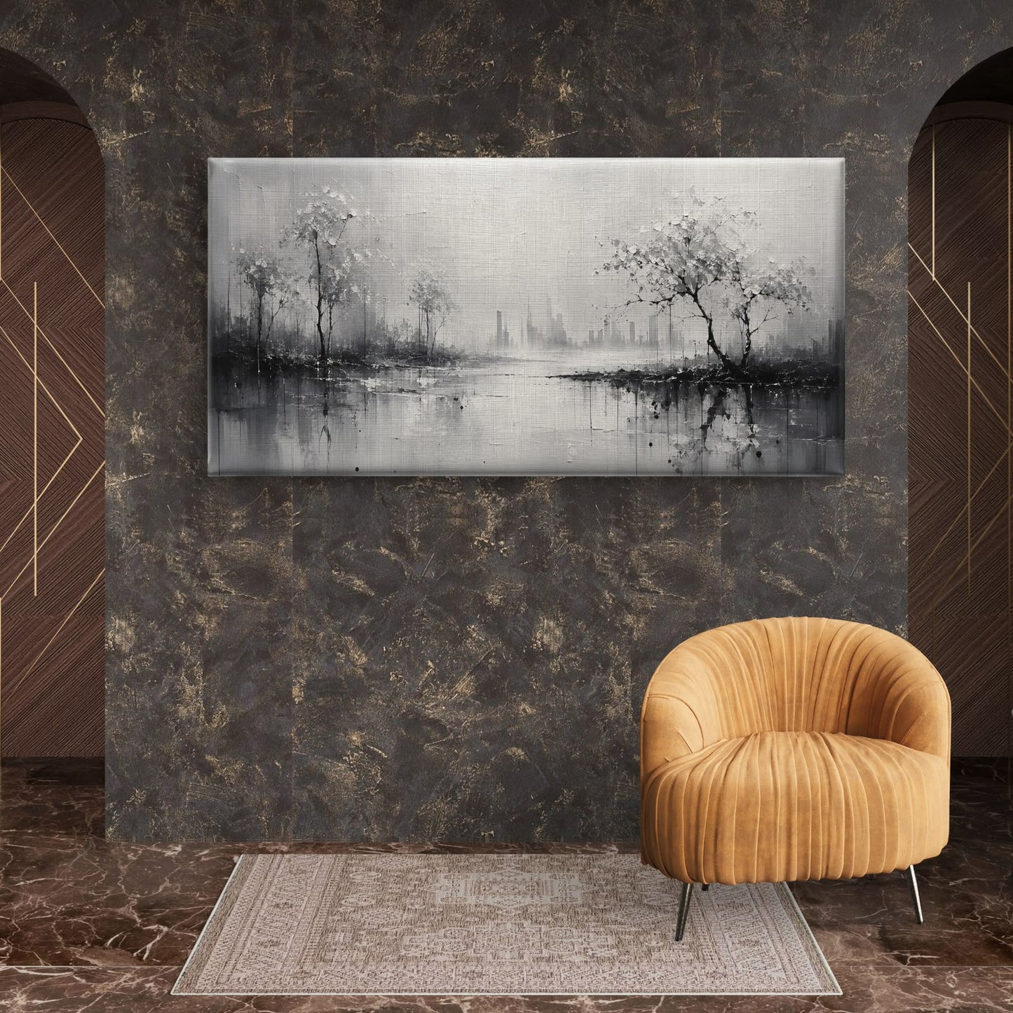 Minimalist Monochrome Premium Canvas Painting - Buy Online | Decor By Neon