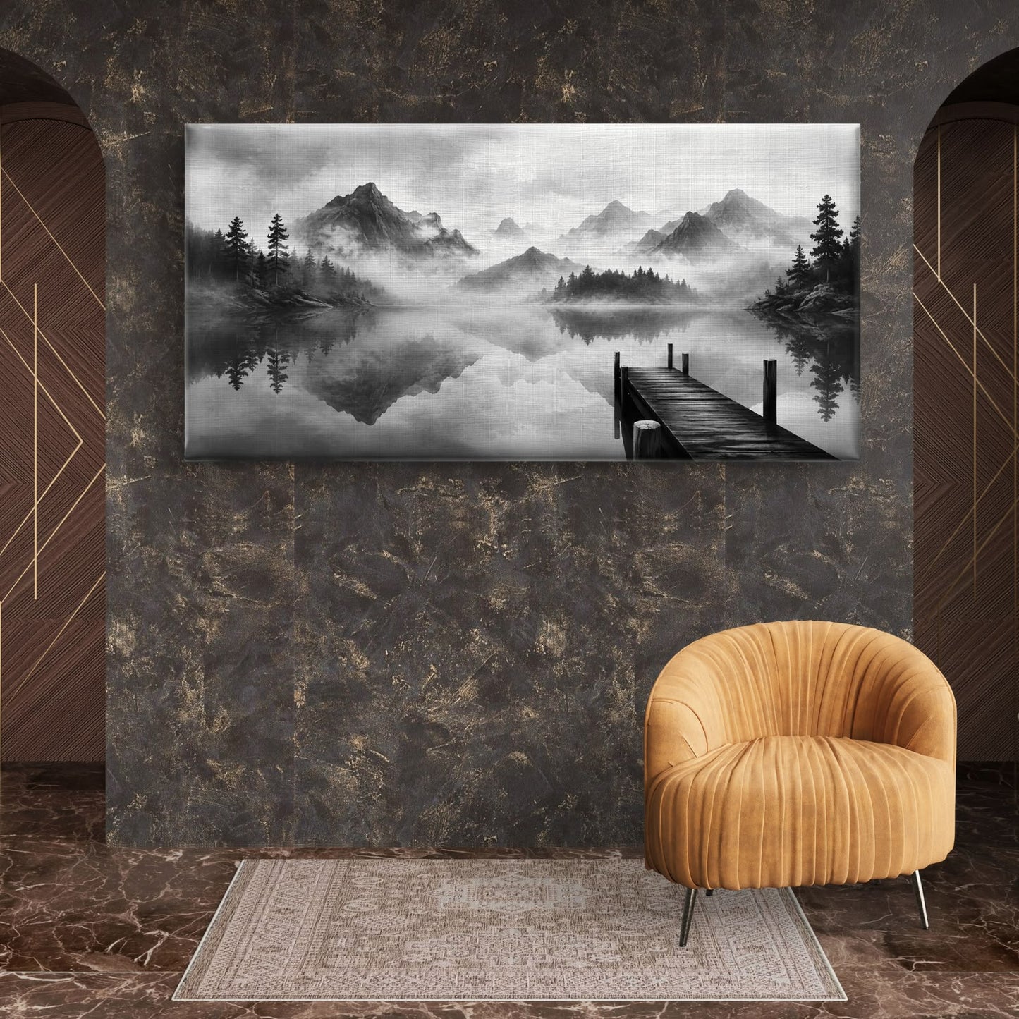 Minimalist Monochrome Premium Canvas Painting - Buy Online | Decor By Neon