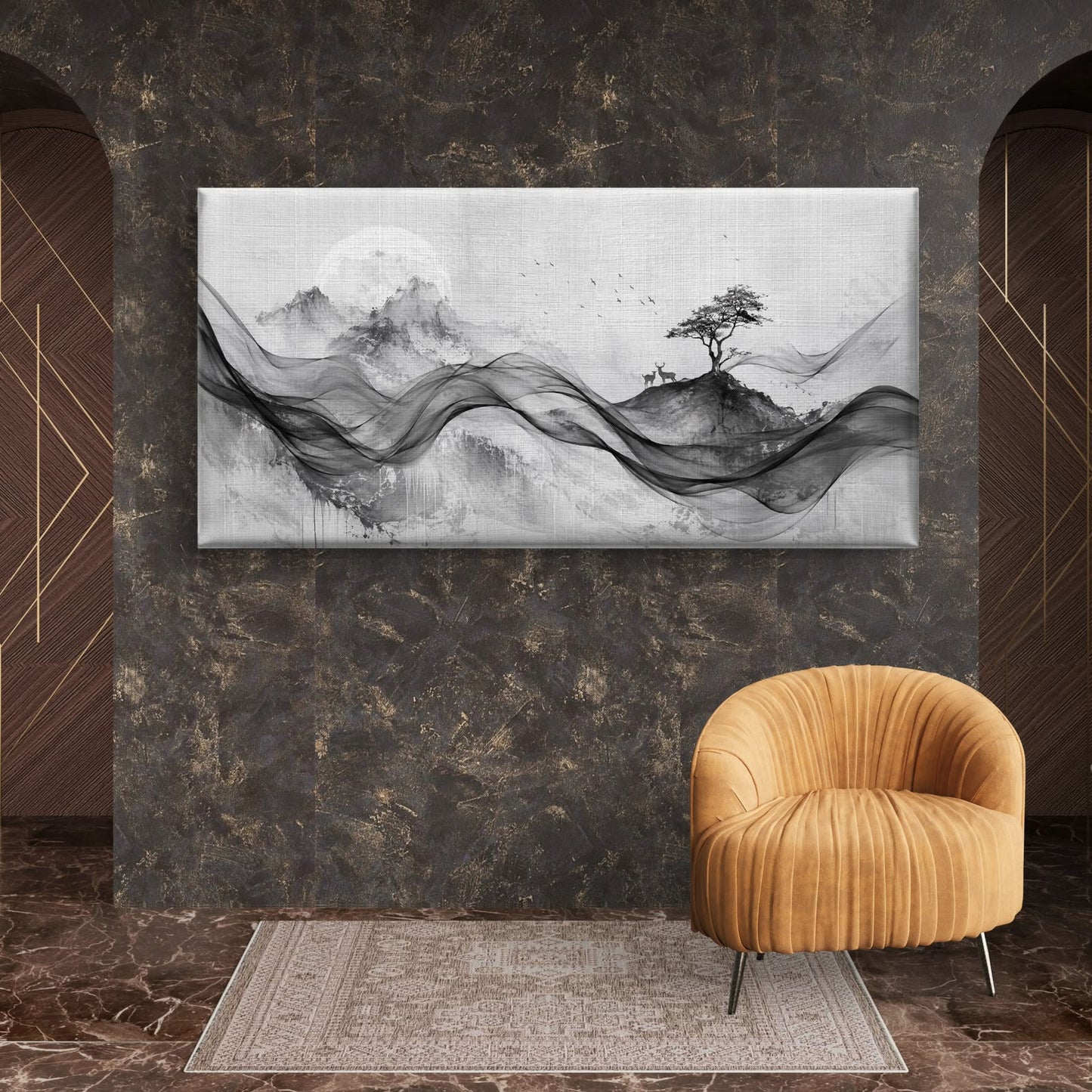 Minimalist Monochrome Premium Canvas Painting - Buy Online | Decor By Neon