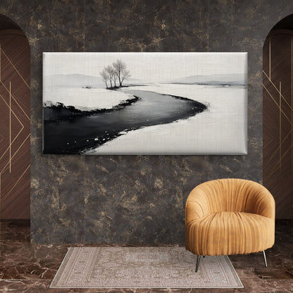 Minimalist Monochrome Premium Canvas Painting