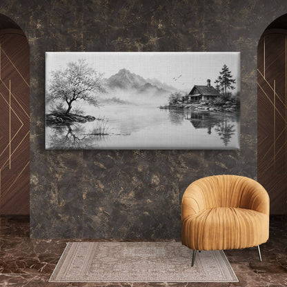 Minimalist Monochrome Premium Canvas Painting