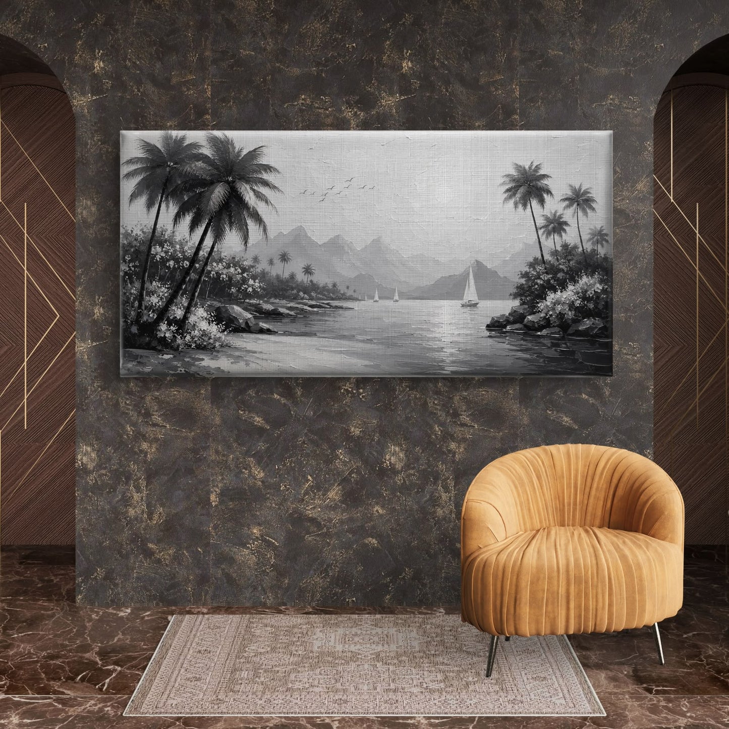 Minimalist Monochrome Premium Canvas Painting - Buy Online | Decor By Neon