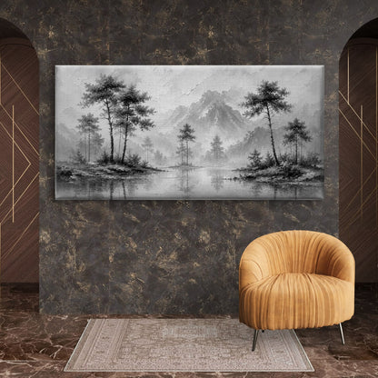 Minimalist Monochrome Premium Canvas Painting