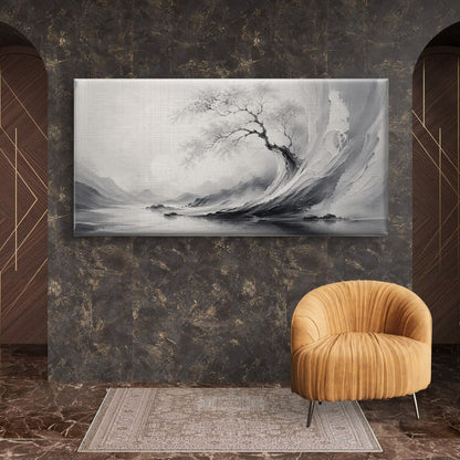 Minimalist Monochrome Premium Canvas Painting