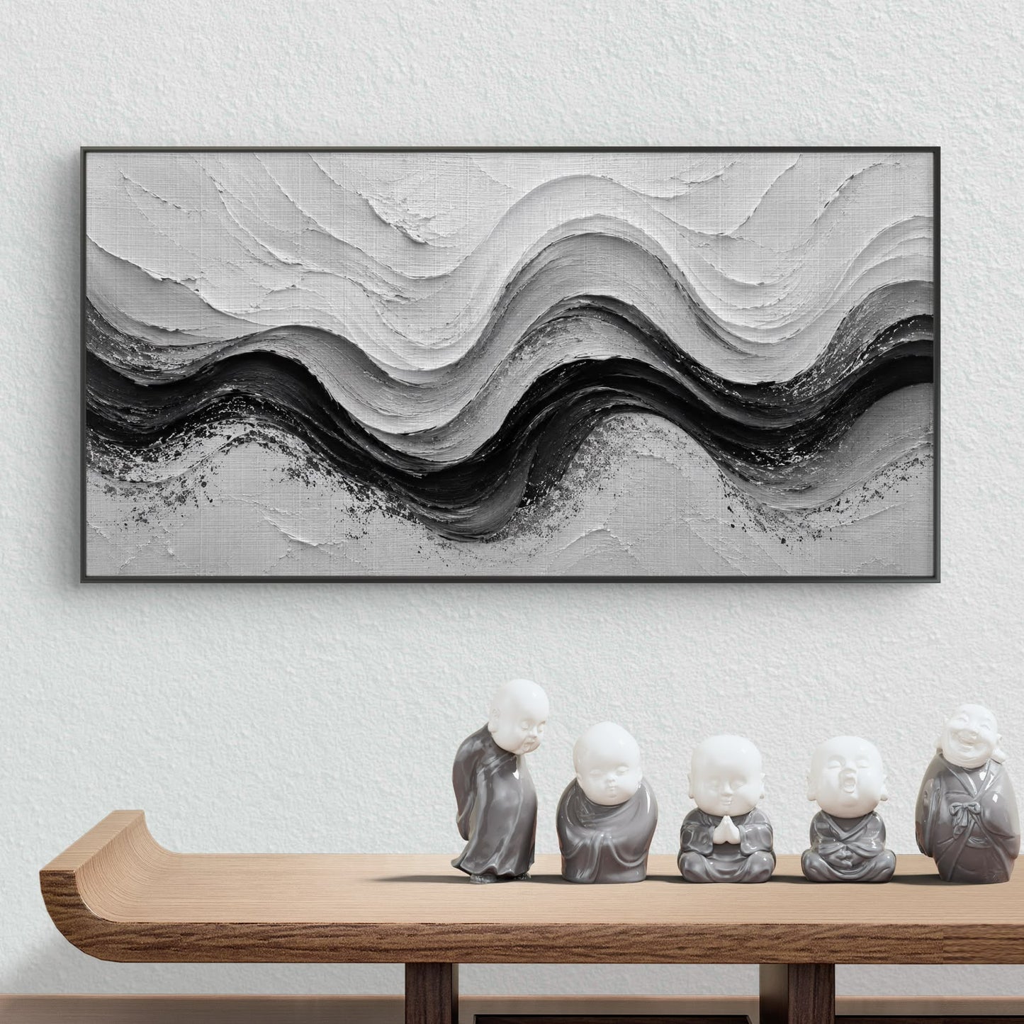 Minimalist Monochrome Premium Canvas Painting - Buy Online | Decor By Neon