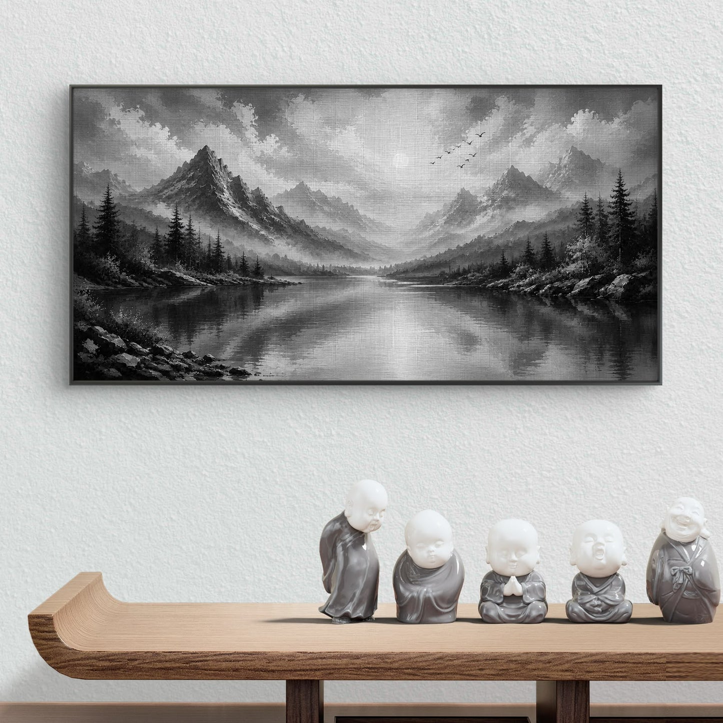 Minimalist Monochrome Premium Canvas Painting - Buy Online | Decor By Neon