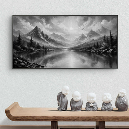 Minimalist Monochrome Premium Canvas Painting