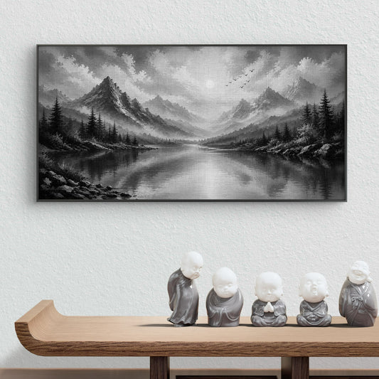 Minimalist Monochrome Premium Canvas Painting - Canvas Wall Art | Decor By Neon