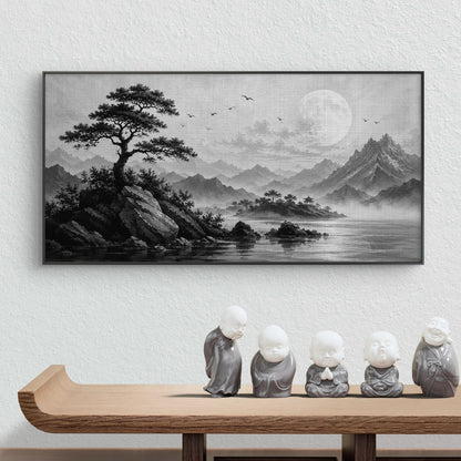 Minimalist Monochrome Premium Canvas Painting