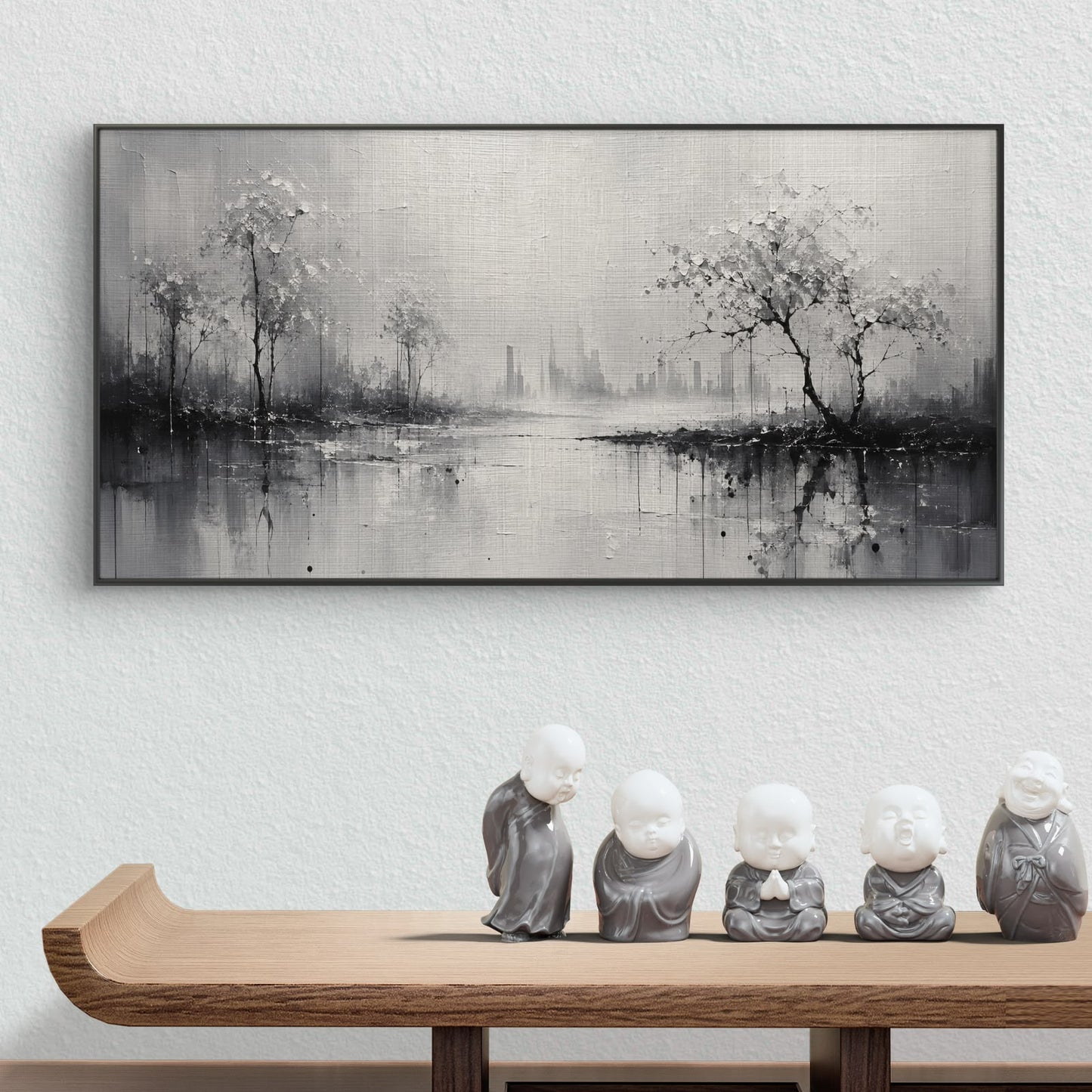 Minimalist Monochrome Premium Canvas Painting - Buy Online | Decor By Neon