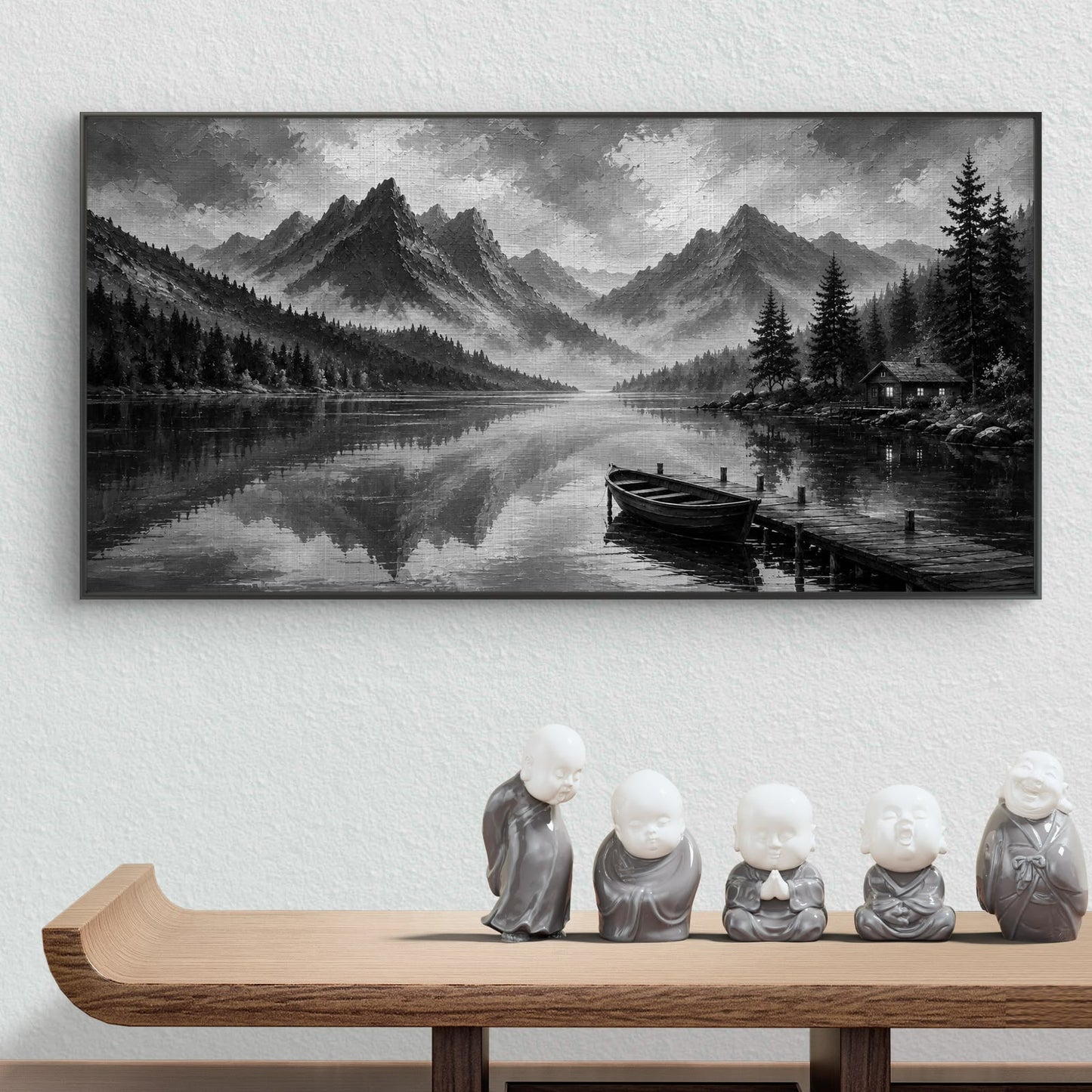 Minimalist Monochrome Premium Canvas Painting - Buy Online | Decor By Neon
