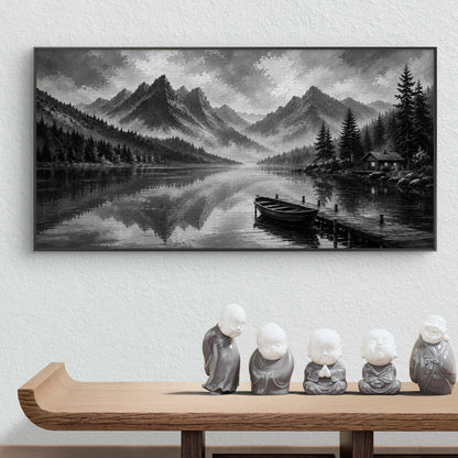 Minimalist Monochrome Premium Canvas Painting