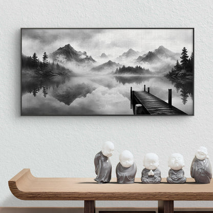 Minimalist Monochrome Premium Canvas Painting