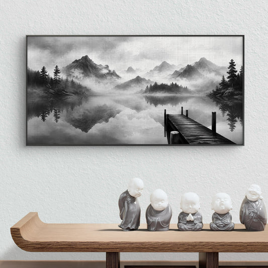 Minimalist Monochrome Premium Canvas Painting - Canvas Wall Art | Decor By Neon