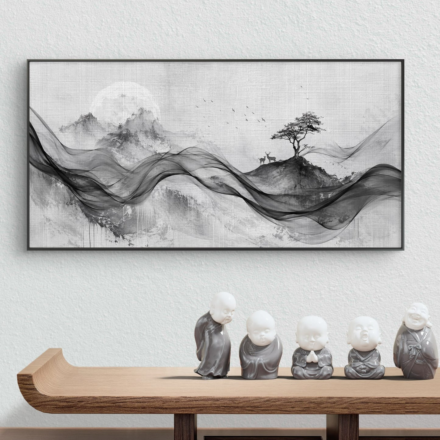 Minimalist Monochrome Premium Canvas Painting - Buy Online | Decor By Neon