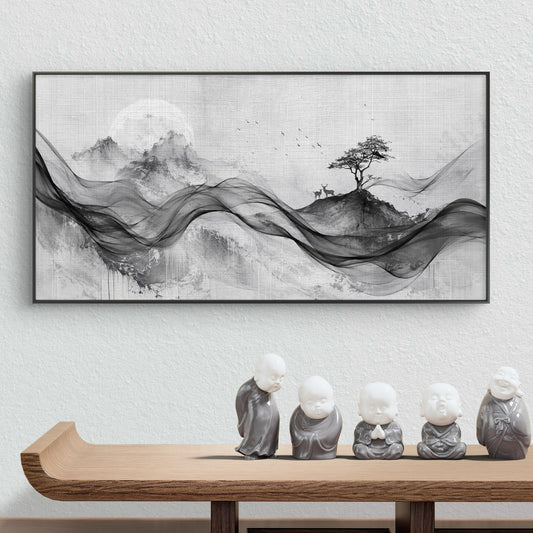 Minimalist Monochrome Premium Canvas Painting - Canvas Wall Art | Decor By Neon