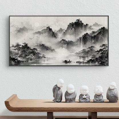 Minimalist Monochrome Premium Canvas Painting
