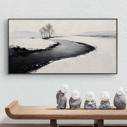 Minimalist Monochrome Premium Canvas Painting