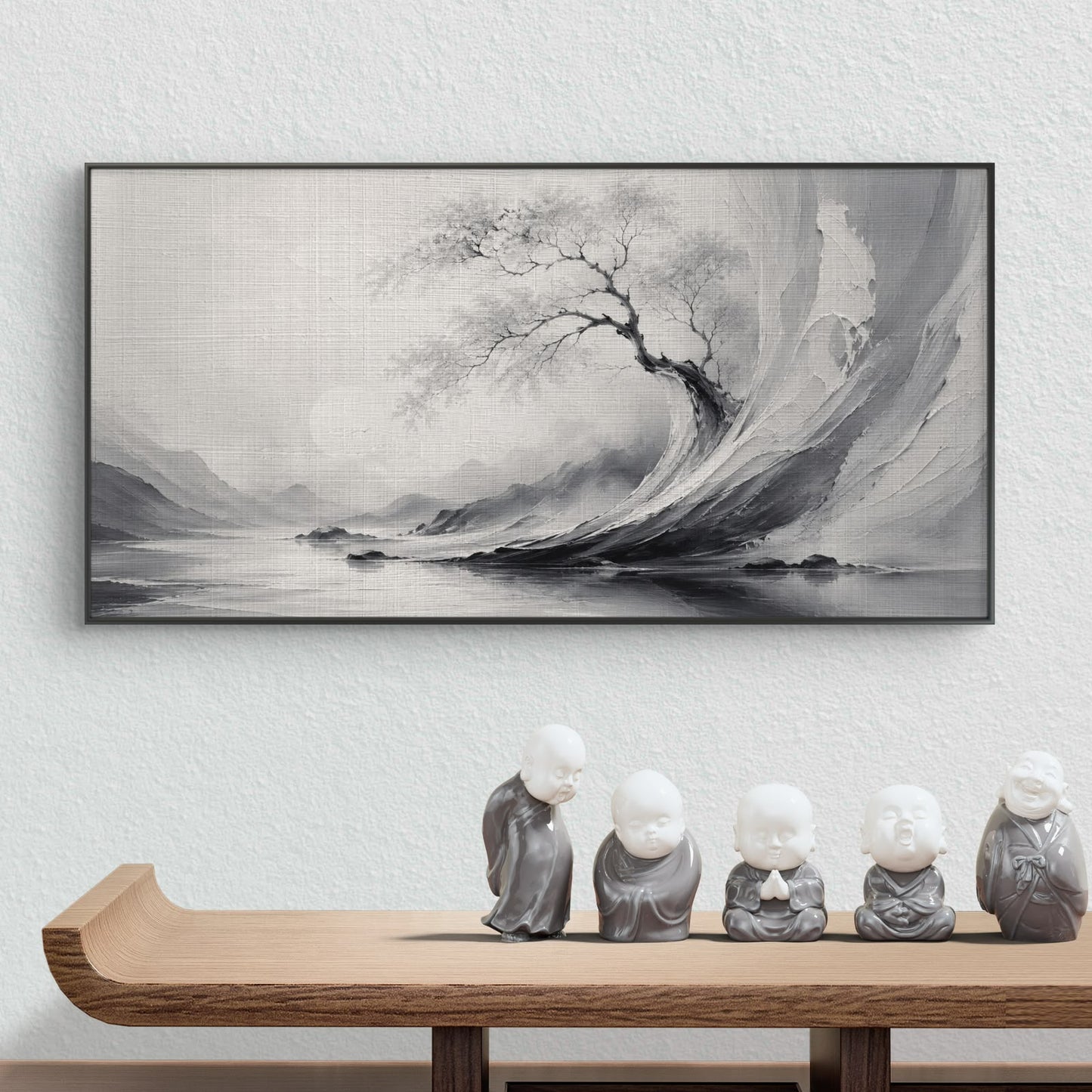 Minimalist Monochrome Premium Canvas Painting - Buy Online | Decor By Neon