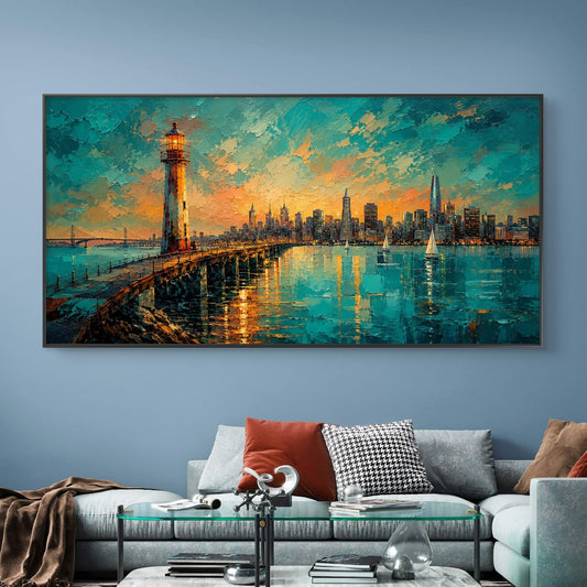 Modern Interiors Landscape Premium Canvas Painting - Canvas Wall Art | Decor By Neon