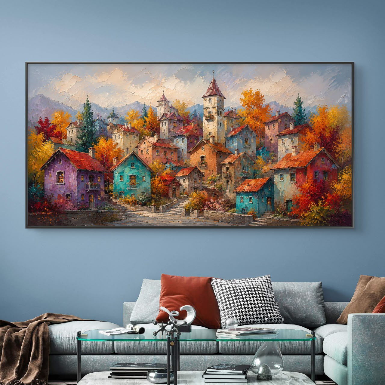Modern Interiors Landscape Premium Canvas Painting - Buy Online | Decor By Neon