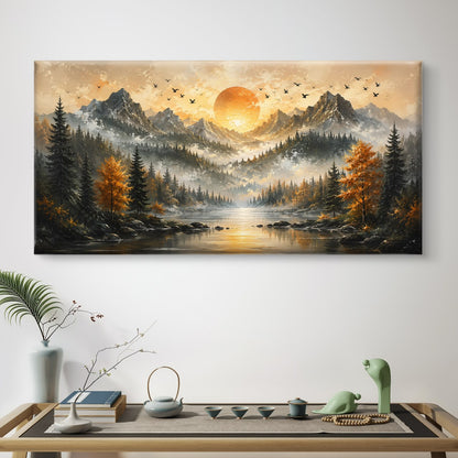 Modern Interiors Landscape Premium Canvas Painting