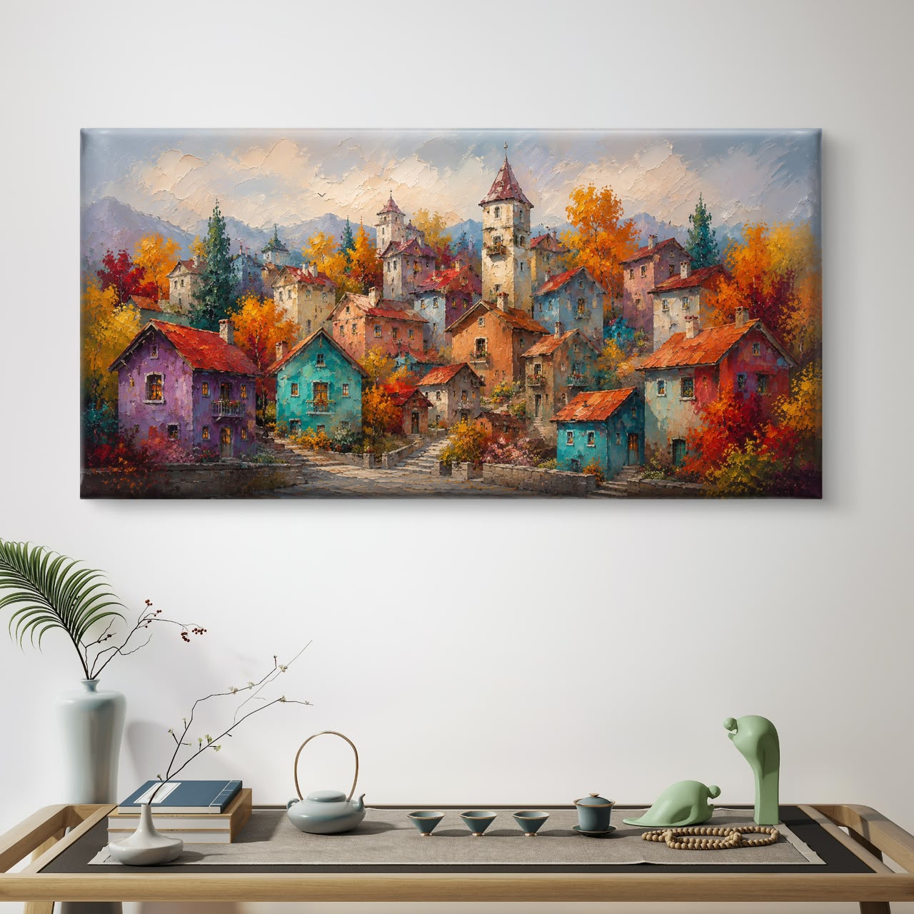 Modern Interiors Landscape Premium Canvas Painting - Buy Online | Decor By Neon