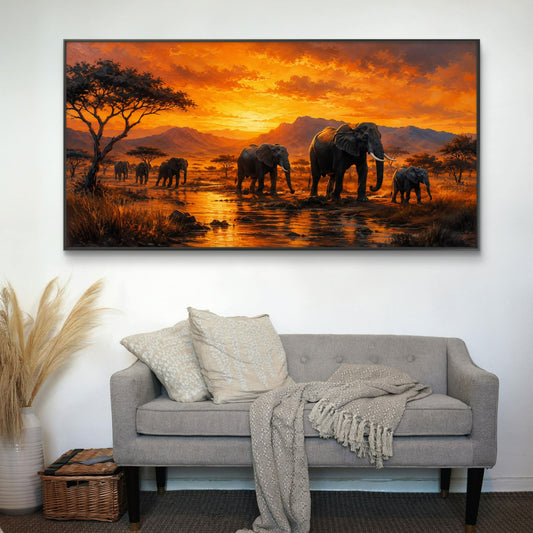 Modern Interiors Landscape Premium Canvas Painting - Canvas Wall Art | Decor By Neon