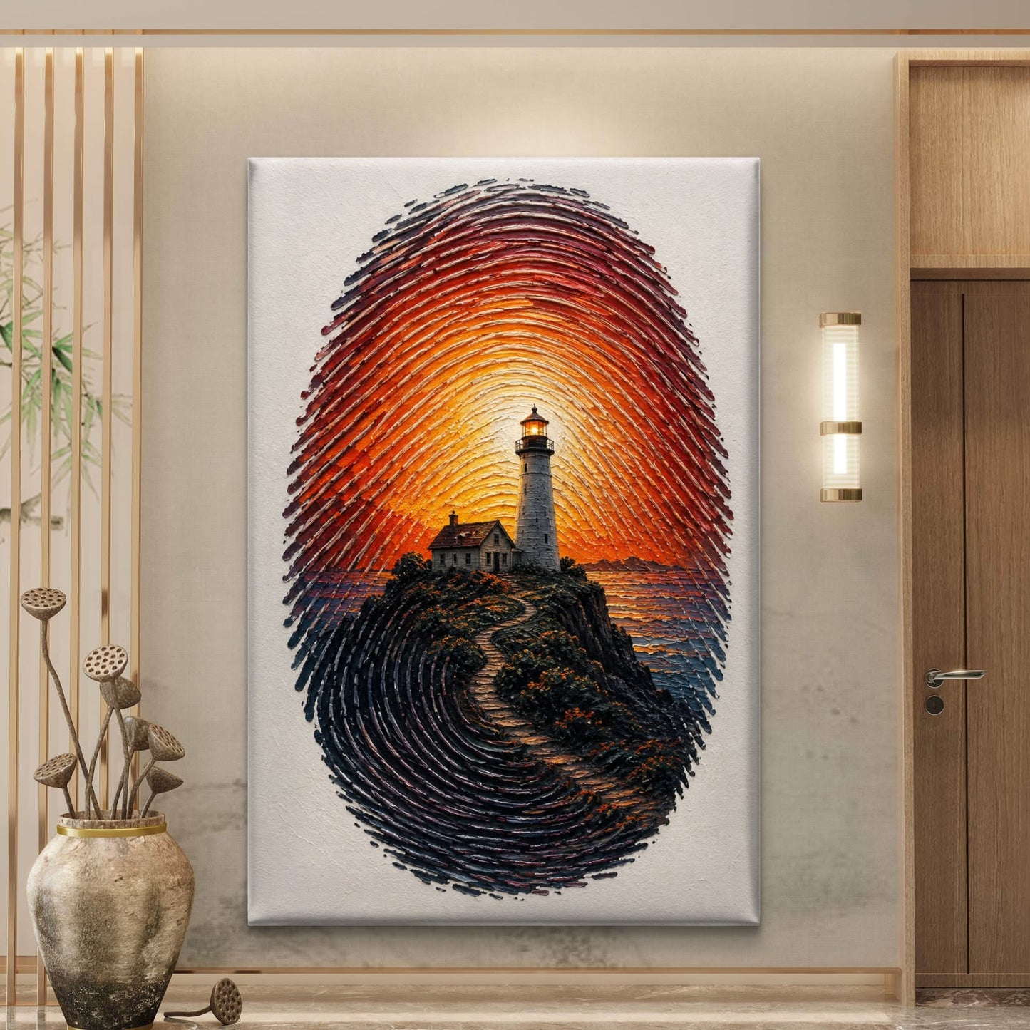 Modern Interiors Portrait Premium Canvas Painting - Buy Online | Decor By Neon