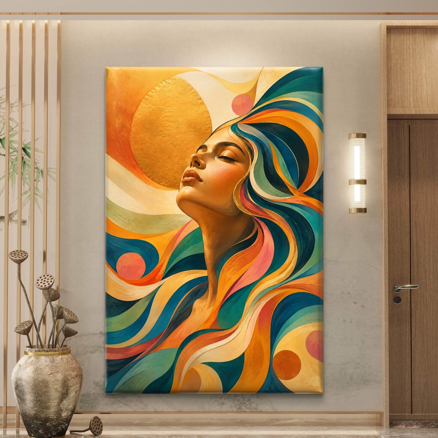 Modern Interiors Portrait Premium Canvas Painting - Buy Online | Decor By Neon