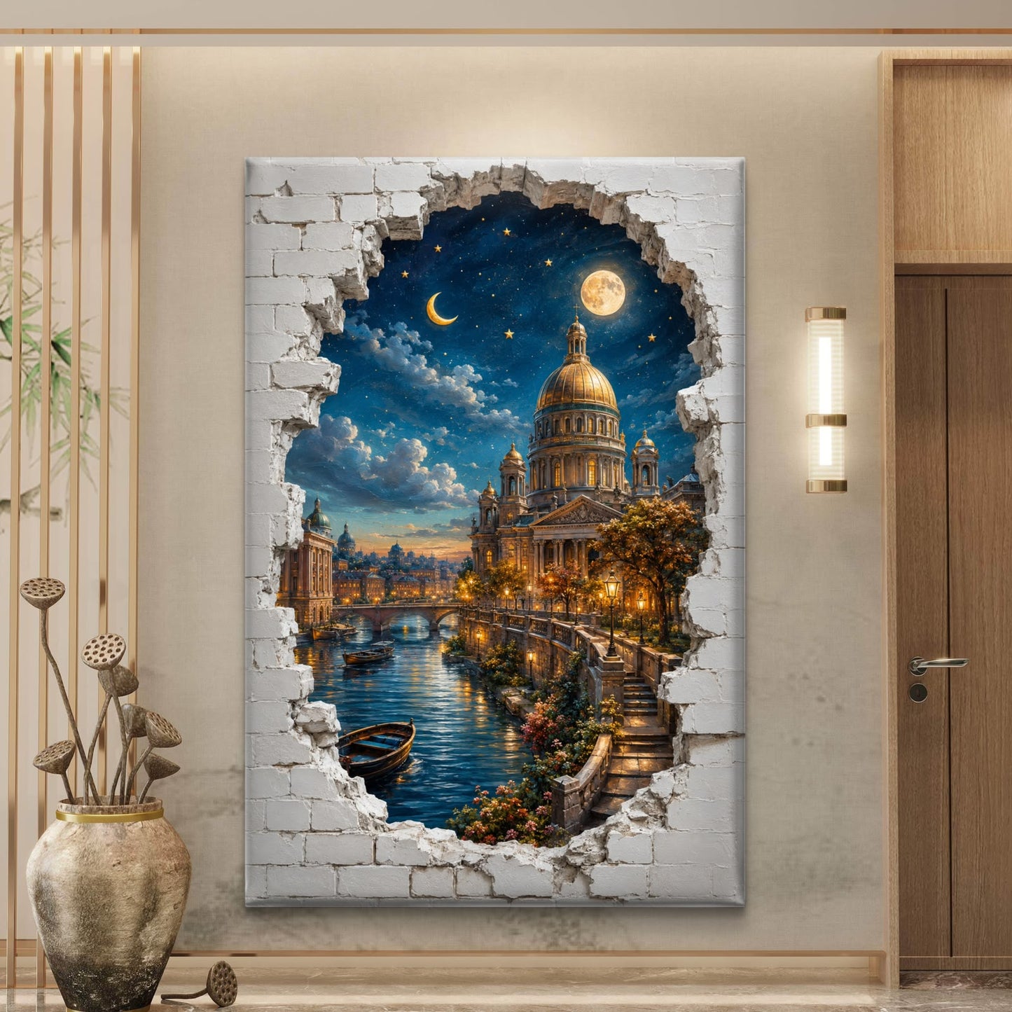 Modern Interiors Portrait Premium Canvas Painting - Buy Online | Decor By Neon